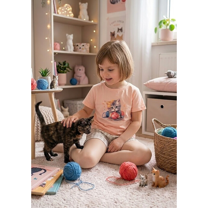 Pyžamo Cornette Kids Girl 787/125 Kity, 4 kusy/balení, velikost
