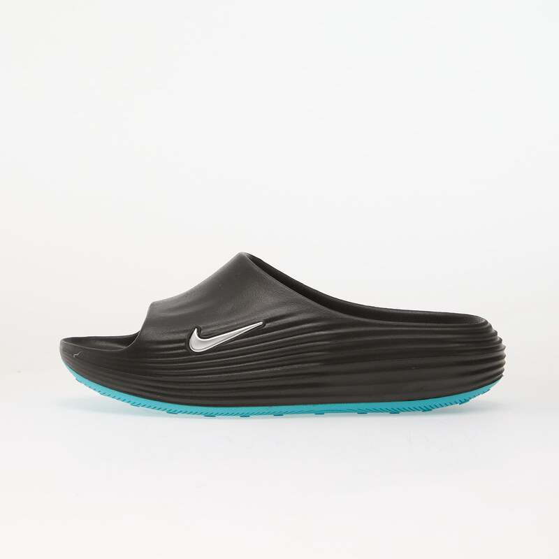 Nike ReactX Rejuven8 Mens Slides Black/ Metallic Silver-Gamma