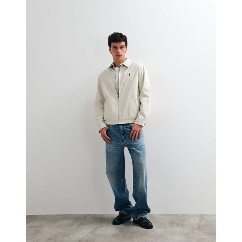 Polo Ralph Lauren icon logo lined windbreaker jacket in stone