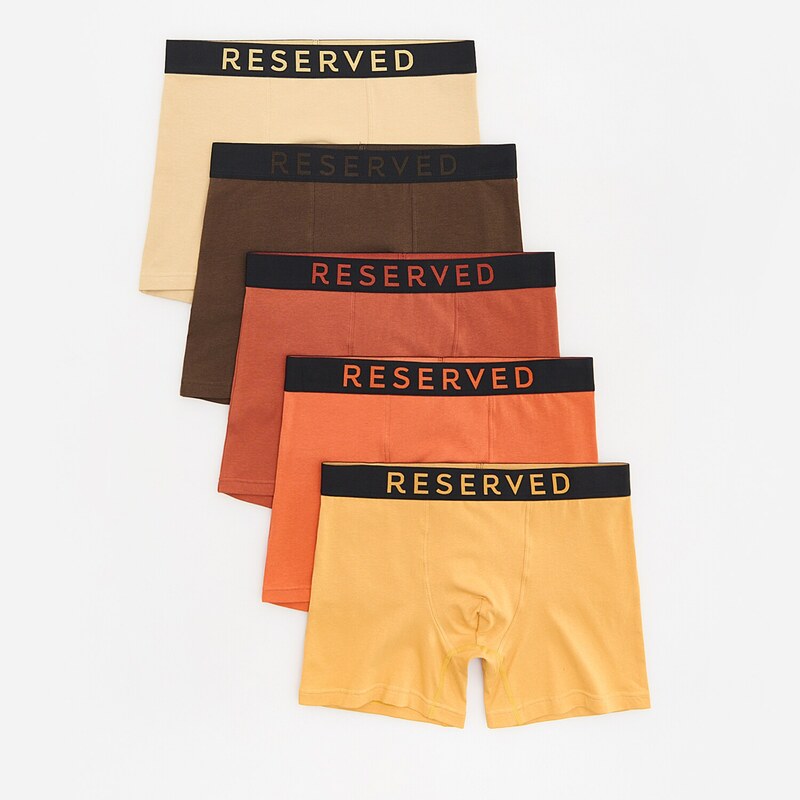 Reserved - Sada 5 boxerek long - oranžová