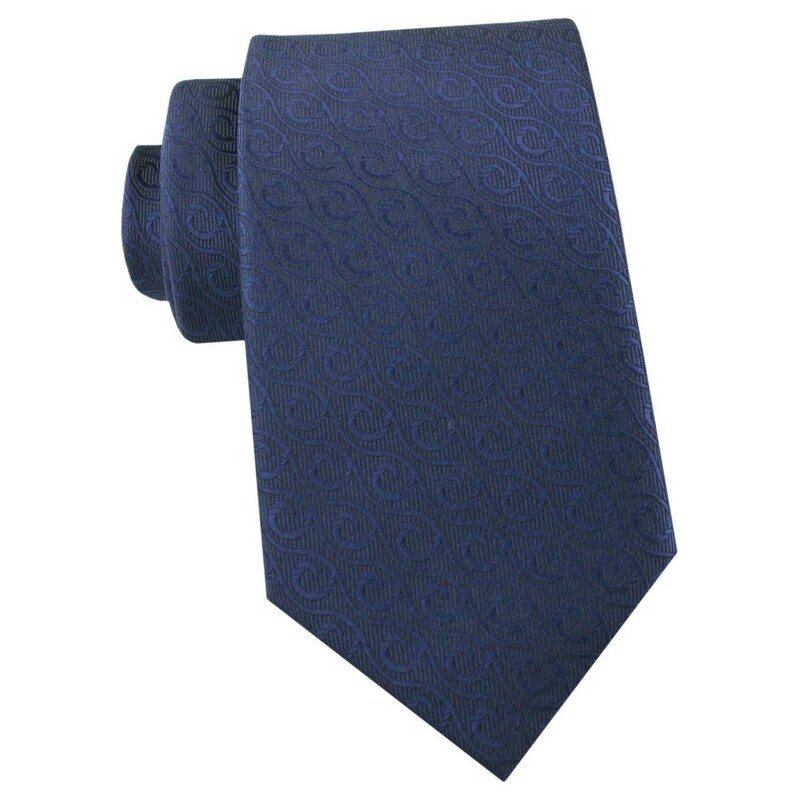 Elegantní tmavě modrá pánská kravata se vzorem