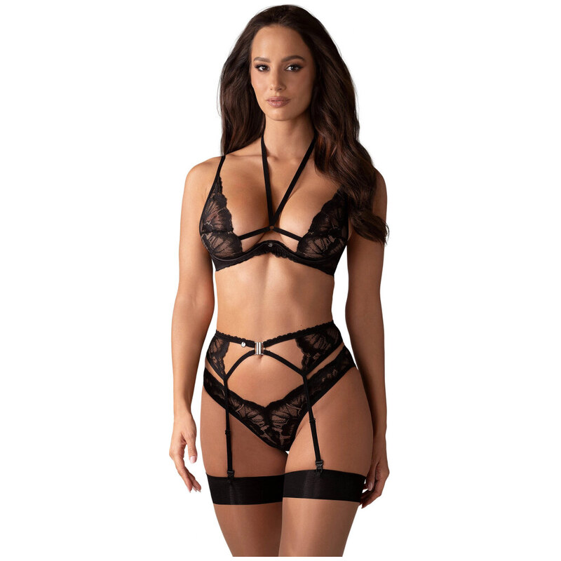 Obsessive Černý dvoudílný set Alessya