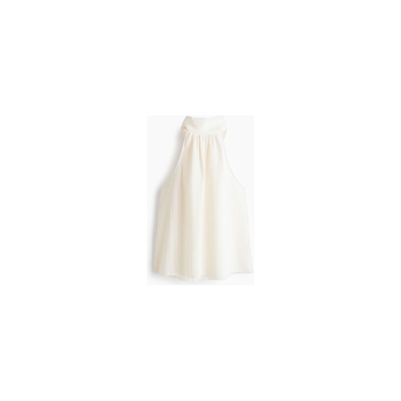H&M - Top halternecks texturou - Krémová