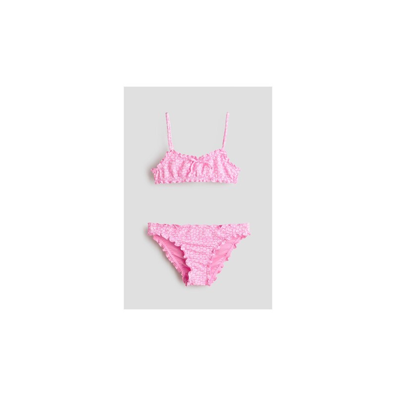 H&M - Bikinys overlockem - Růžová/Květy