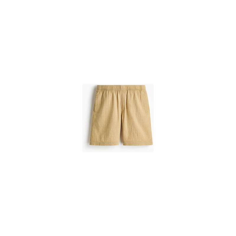 H&M - Mušelínové šortky Relaxed Fit - Žlutá