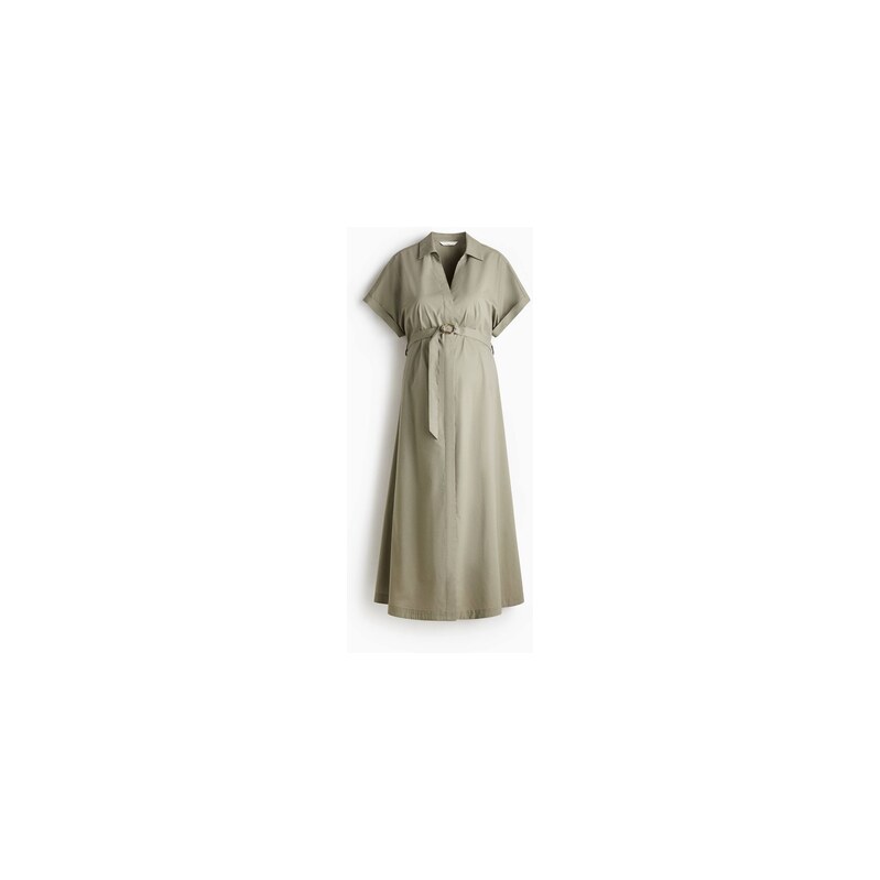 H&M - MAMA Šatys páskem - Khaki Zelená