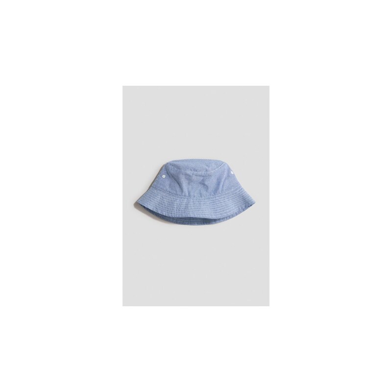 H&M - Klobouček buckets potiskem - Modrá/Proužky