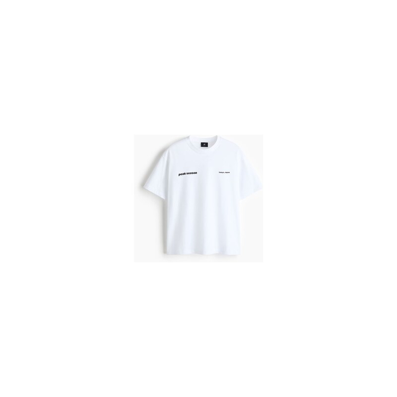 H&M - Tričkos potiskem Loose Fit - Bílá/Peak Season