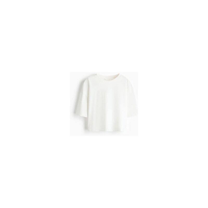 H&M - Tričko boxy - Bílá