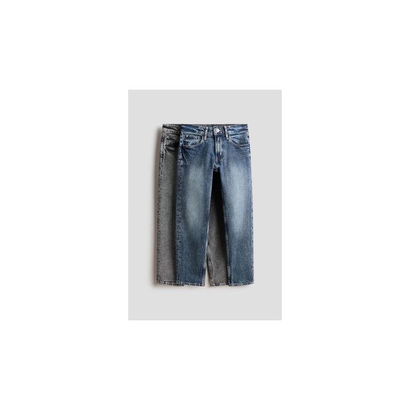 H&M - Comfort Stretch Relaxed Fit Jeans: balení po 2 - Denim