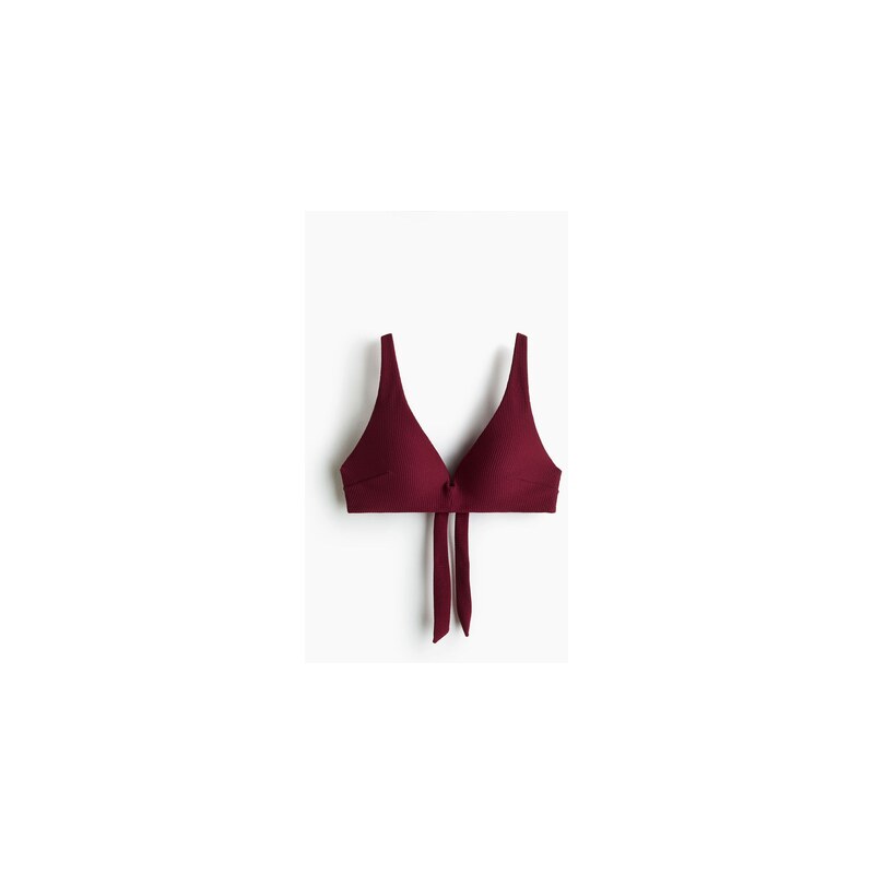 H&M - Bikinová podprsenka push-up - Tmavě Červená