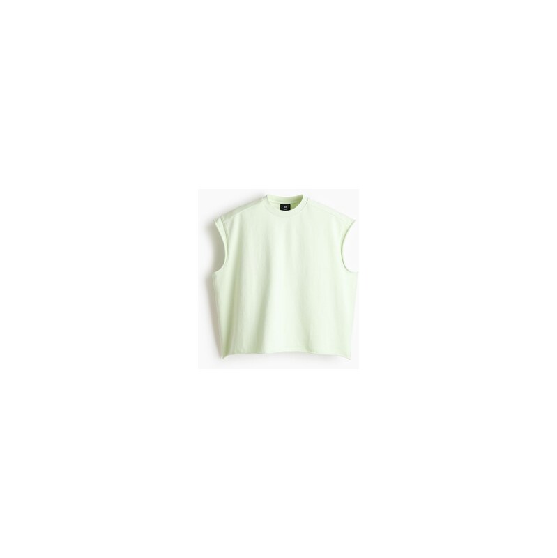H&M - Top bez rukávů Boxy Oversized Fit - Světle Zelená