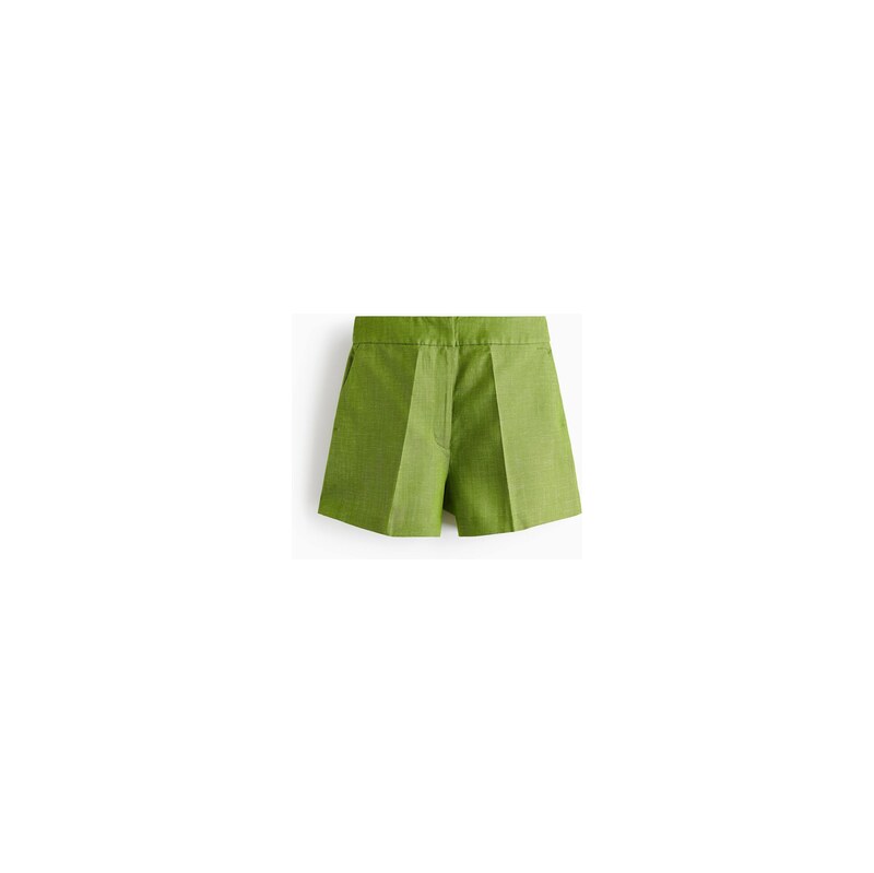 H&M - Elegantní šortky z lněné směsi - Zelená