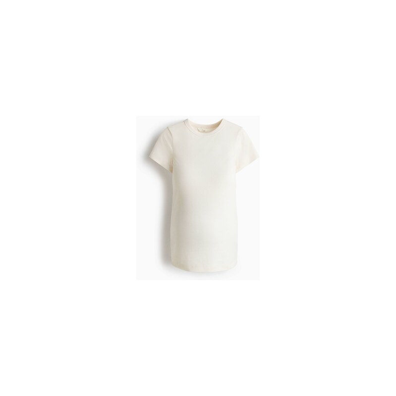 H&M - MAMA Žebrované žerzejové tričko - Krémová