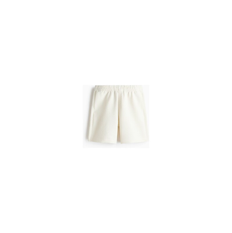 H&M - Šortkys vaflovou texturou Relaxed fit - Bílá