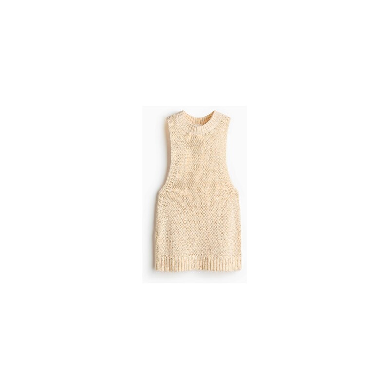 H&M - Top z úpletus texturou - Světle Žlutá