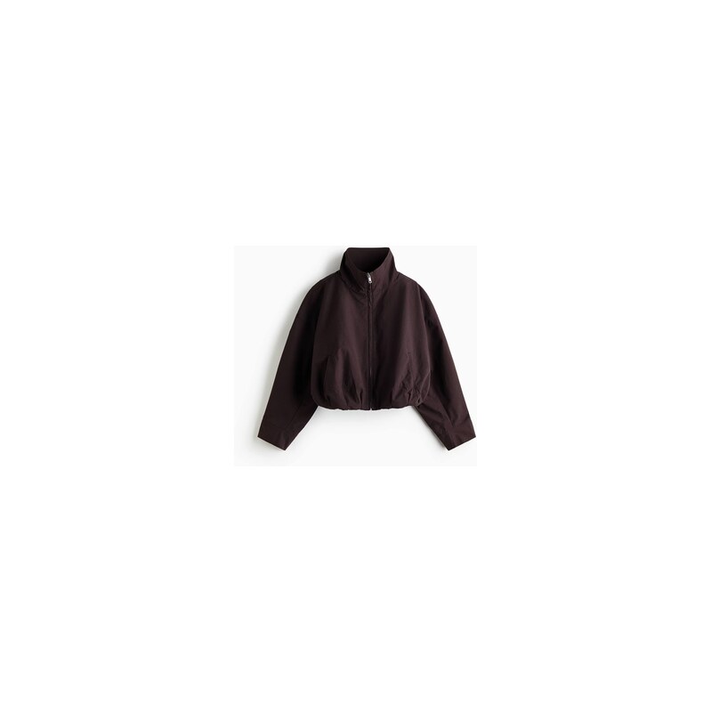 H&M - Oversized bundas bublinovým lemem - Tmavě Hnědá