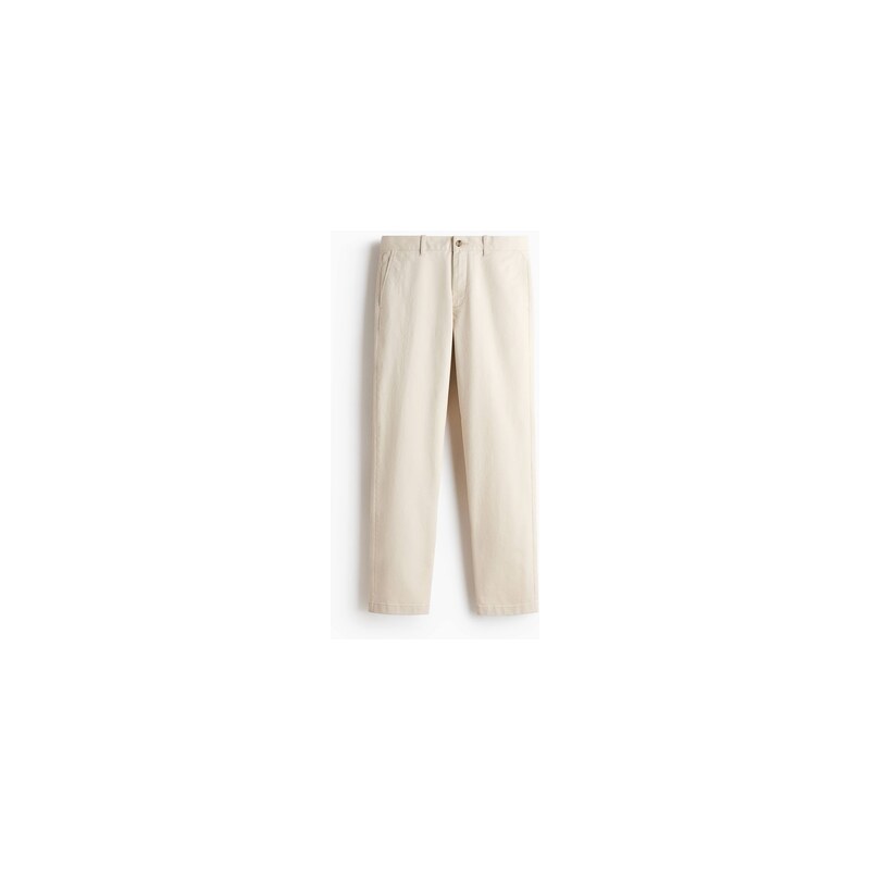 H&M - Bavlněné kalhoty chino Slim Fit - Světle Béžová