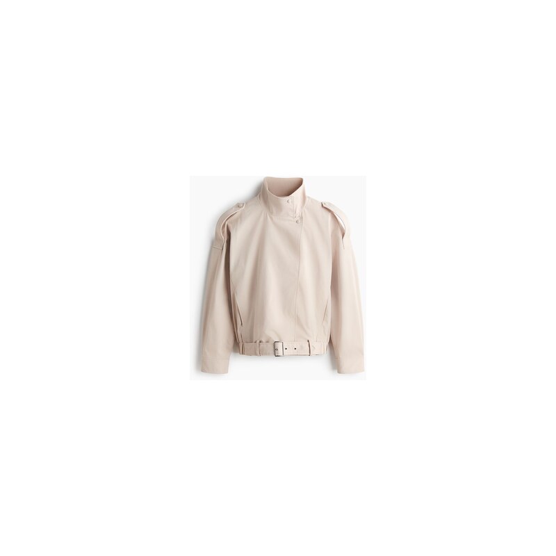 H&M - Oversized bundas páskem - Světle Béžová