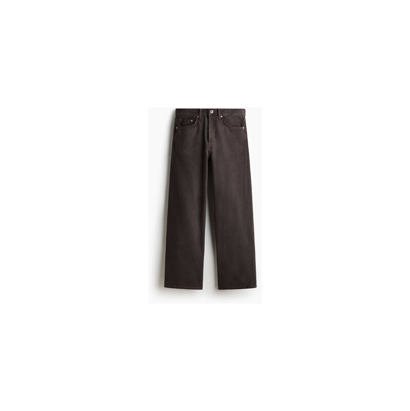 H&M - Loose Jeans - Tmavě Hnědá