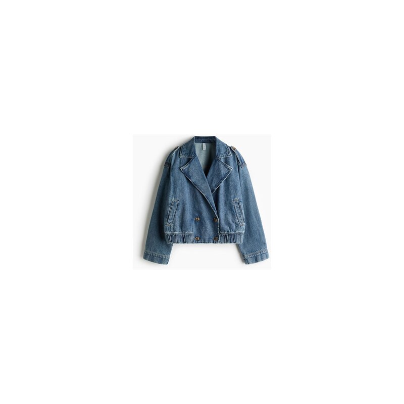 H&M - Dvouřadová džínová bunda - Denim Blue