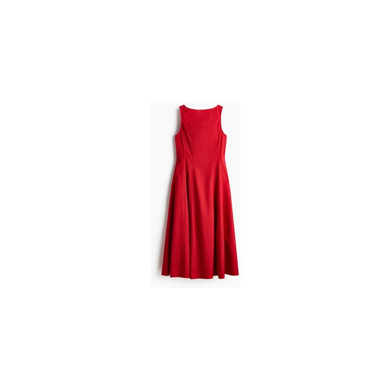 H&M - Keprové šatys průstřihem - Jasně Červená