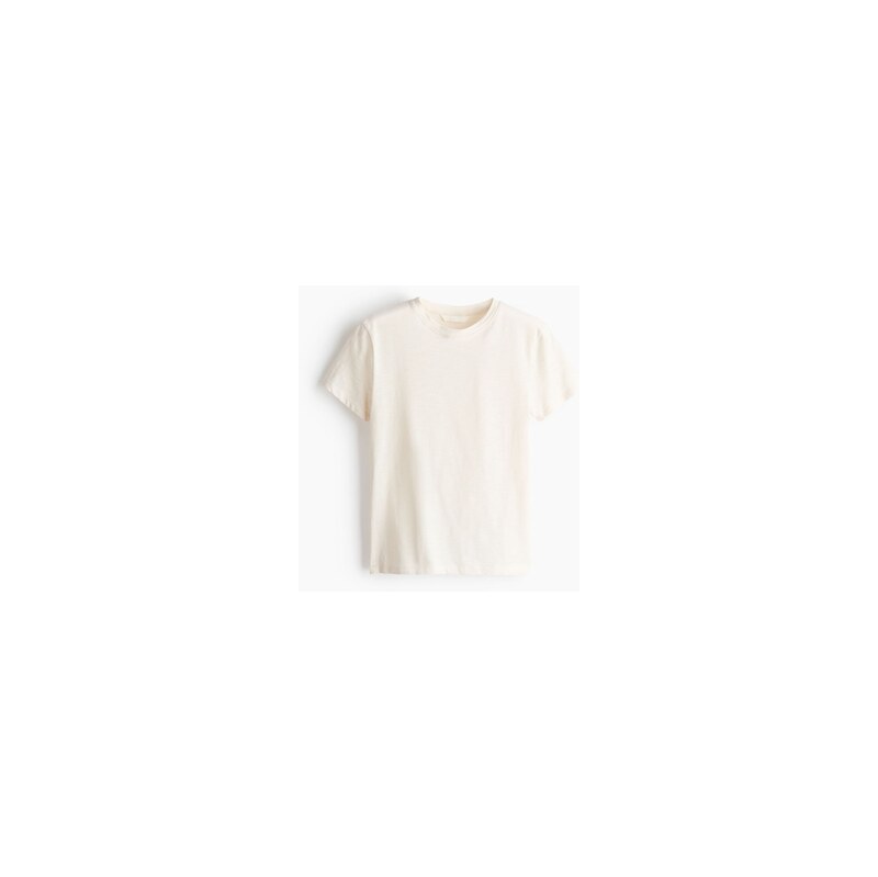 H&M - Přiléhavé tričko - Slonovinová