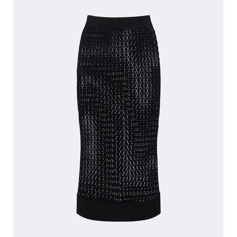 Saint Laurent Pointelle pencil skirt