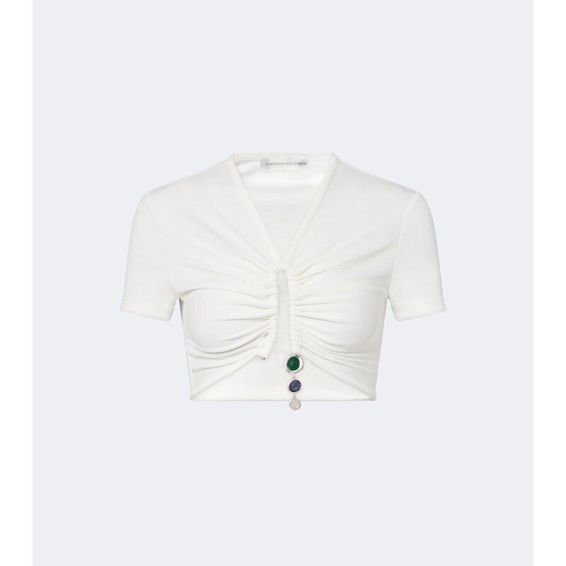 Christopher Esber Embellished crop top