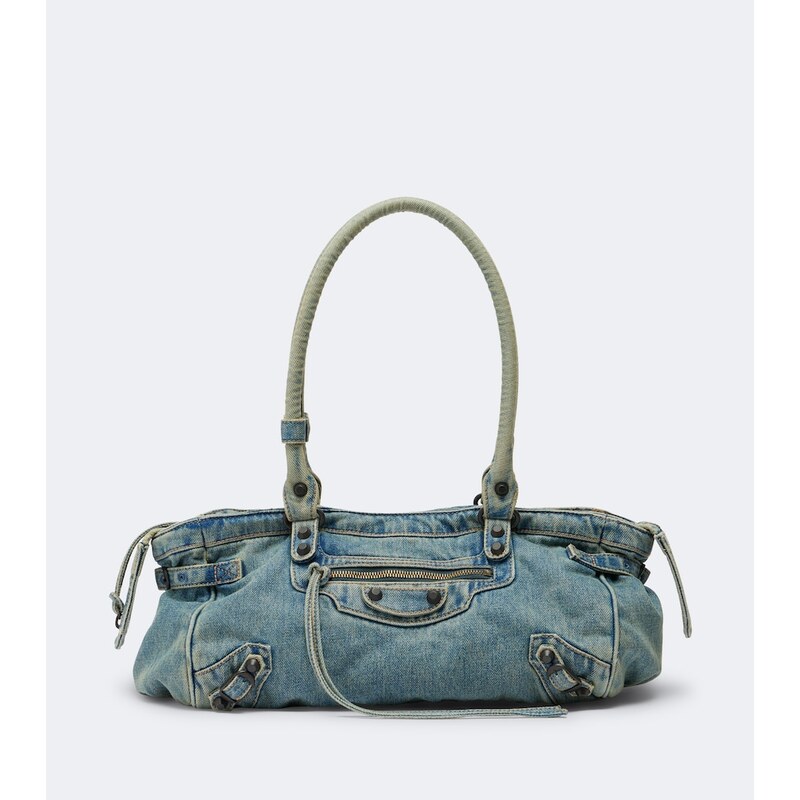Balenciaga Le City East-West denim shoulder bag