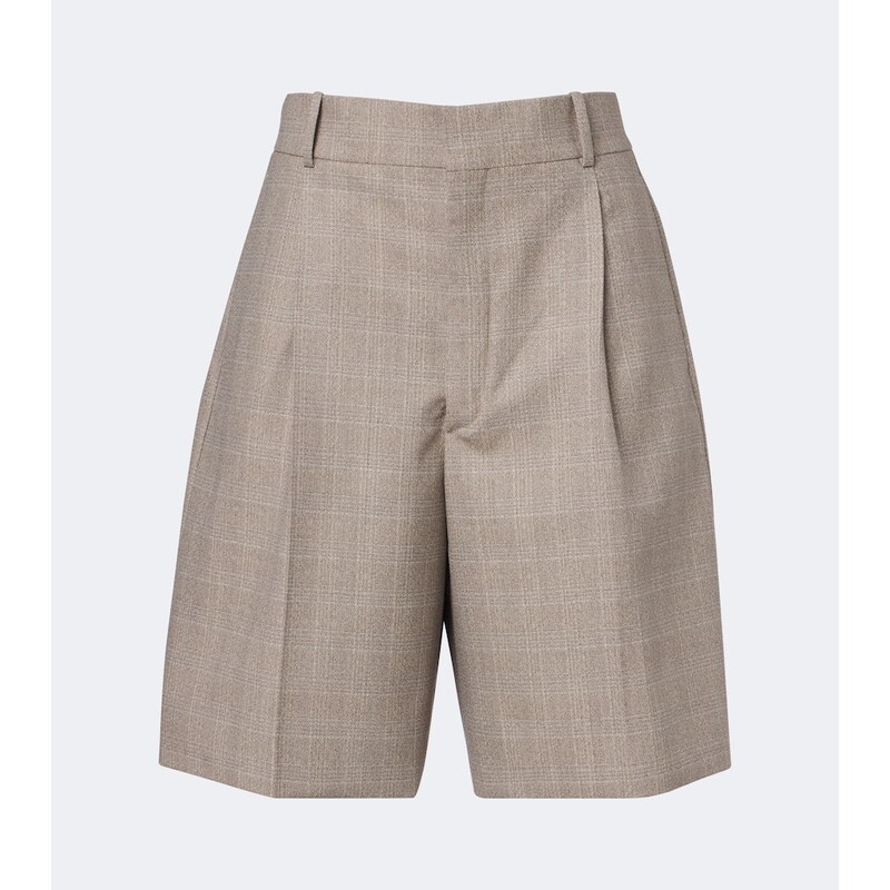 Bottega Veneta Prince of Wales check wool Bermuda shorts