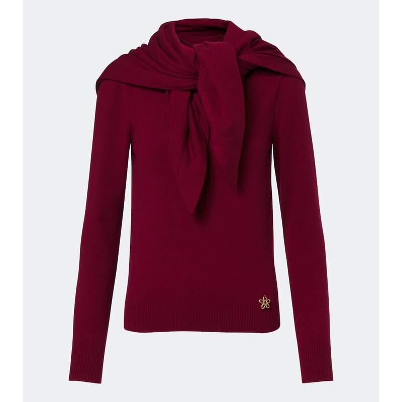 Oscar de la Renta Layered cashmere sweater