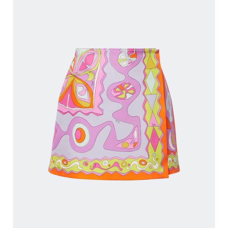Pucci Angoli twill wrap skirt
