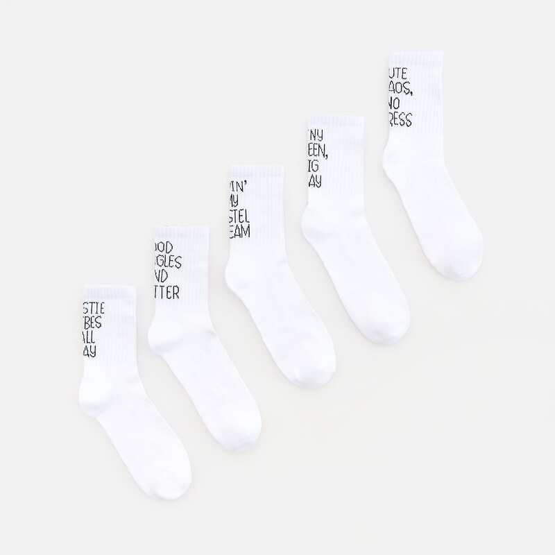 Reserved - Ponožky 5 pack - bílá