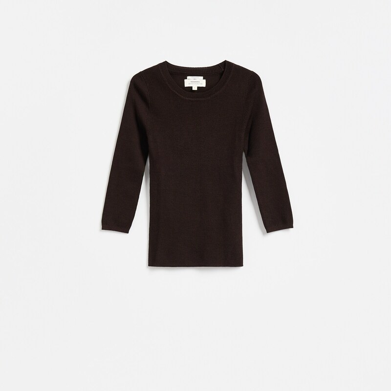 Reserved - LADIES` BLOUSE - tmavě hnědá