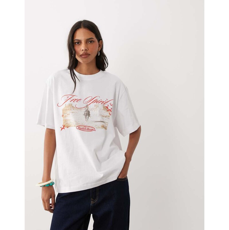 ASOS DESIGN Oversized T-shirt with free spirit rodeo graphic in