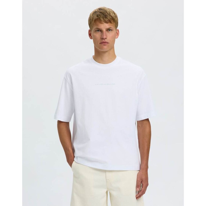 Selected T-shirt in bright white