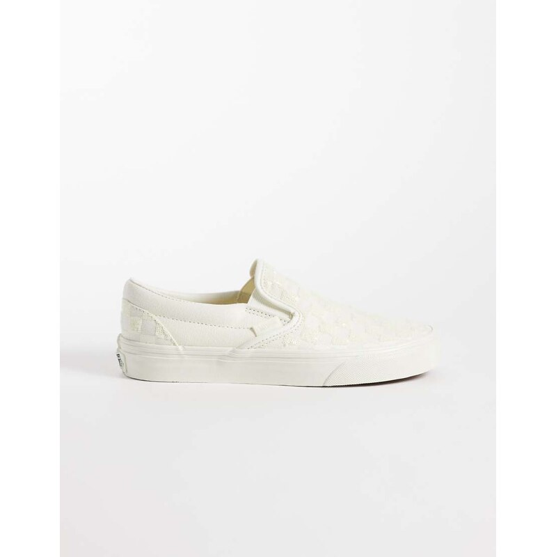 Vans Classic Slip-On checkerboard trainers in off white