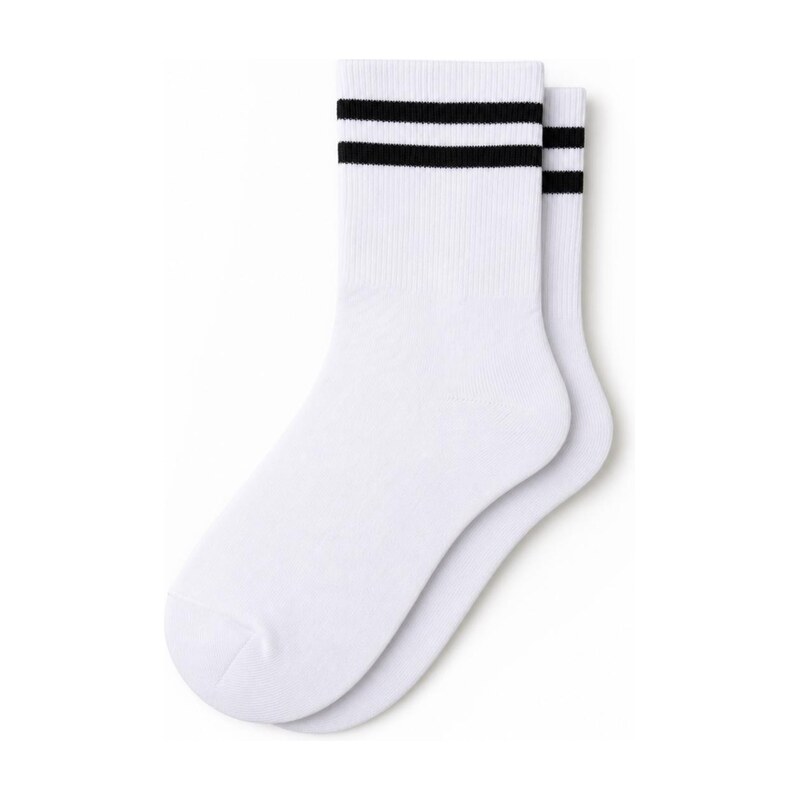 Dámské bílé ponožky Urban Socks Double Stripe