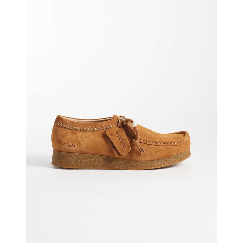 Clarks Wallabee EVOSh shoes in ginger suede-Orange