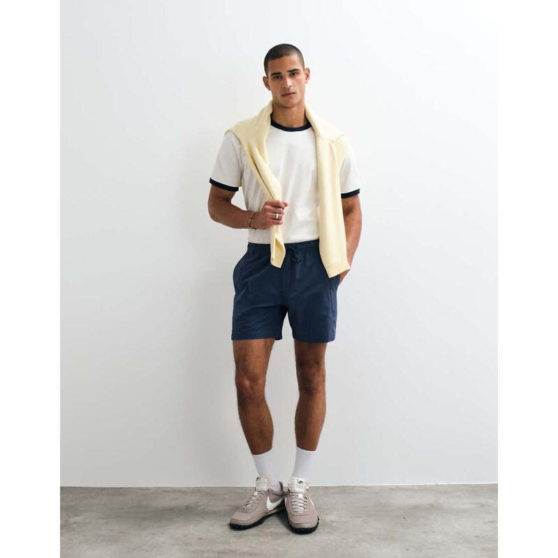 Abercrombie & Fitch baggy tech shorts in navy