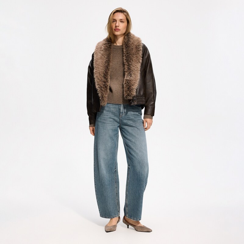 Reserved - Džíny barrel leg - indigo jeans