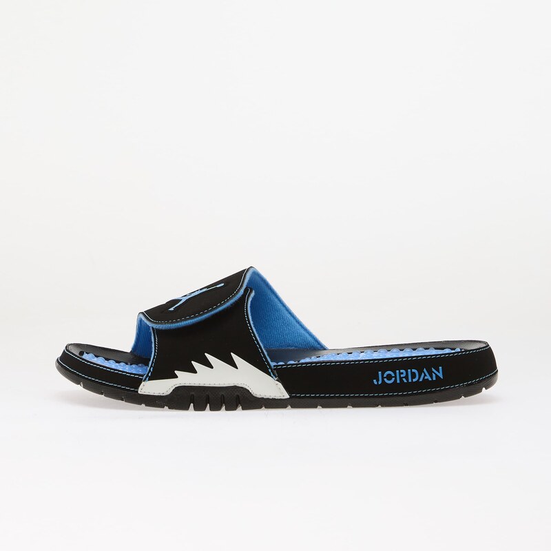 Jordan Hydro 5 Retro Mens Slides Black/ University Blue-White 12