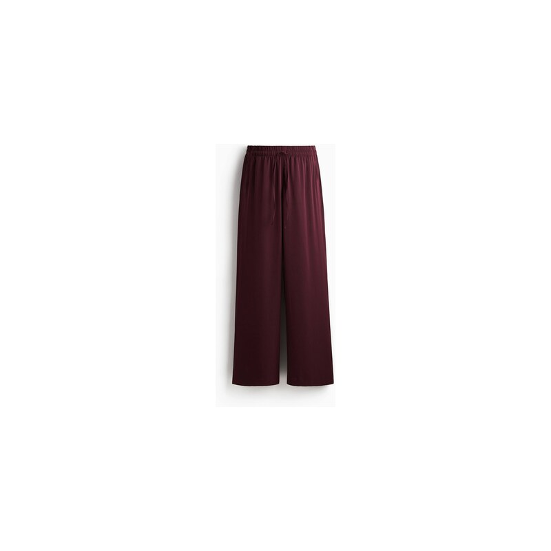 H&M - MAMA Kalhoty se stahovací šňůrkou Before & After - Vínová