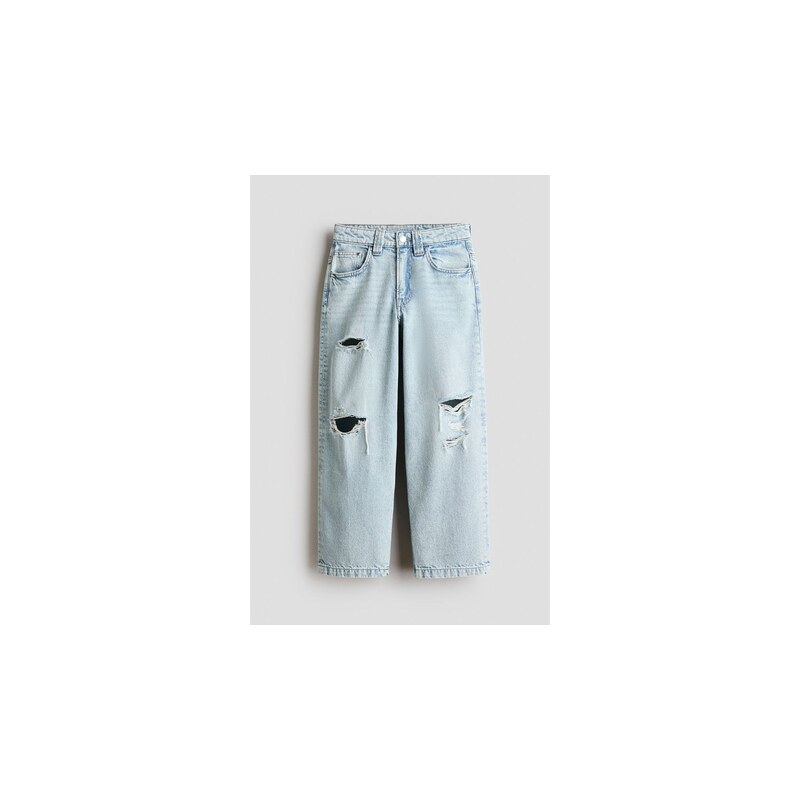 H&M - Baggy Fit Jeans - Světlý Denim Blue