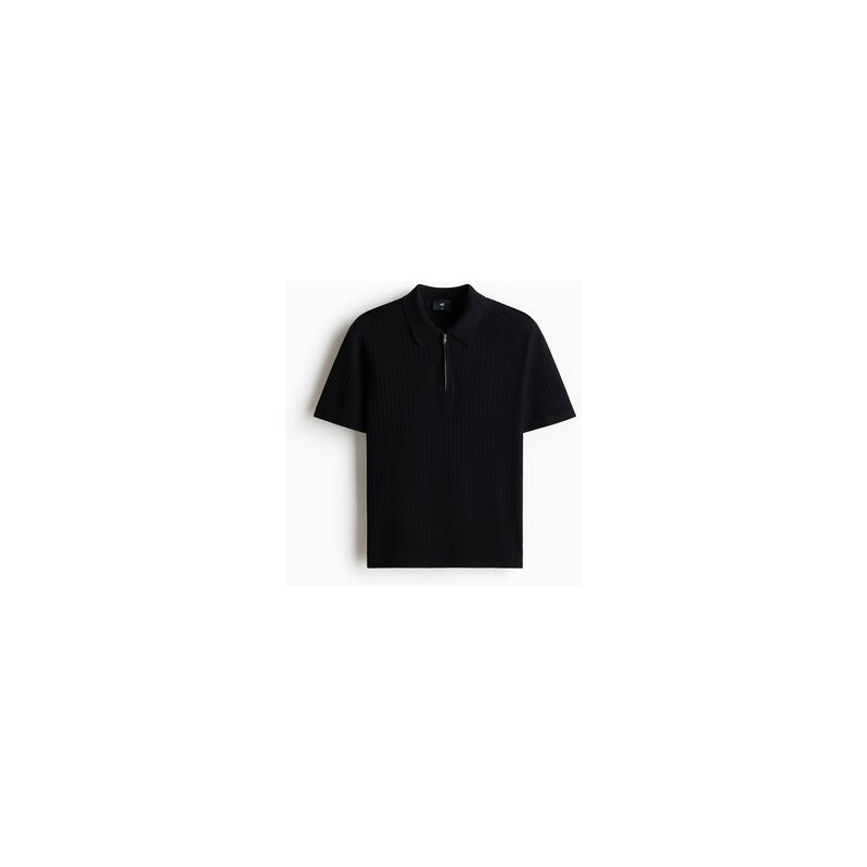 H&M - Tops límečkem Slim Fit - Černá