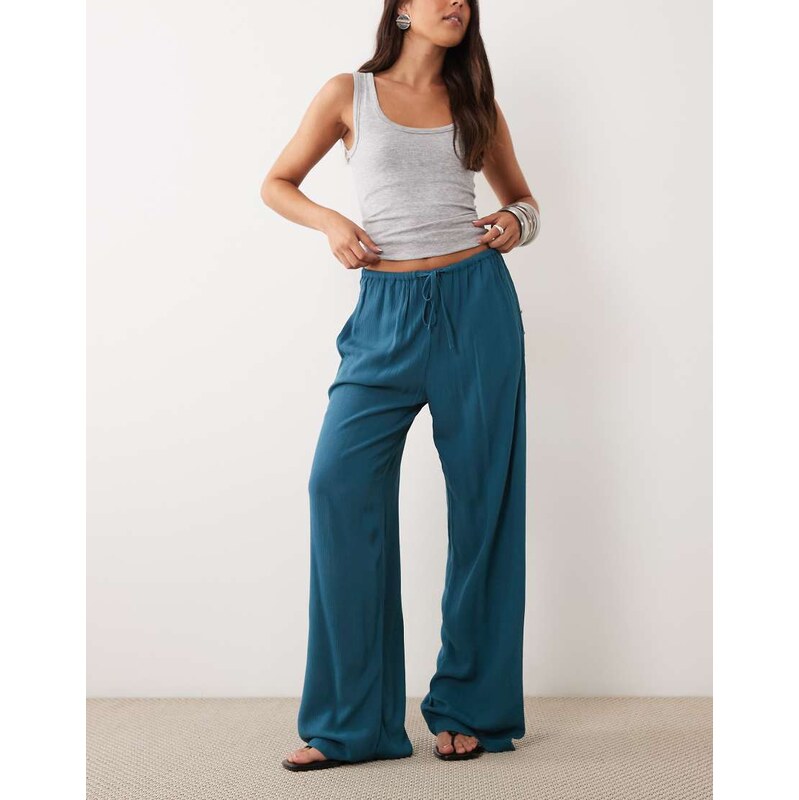 Mango Teen embellished trouser in blue