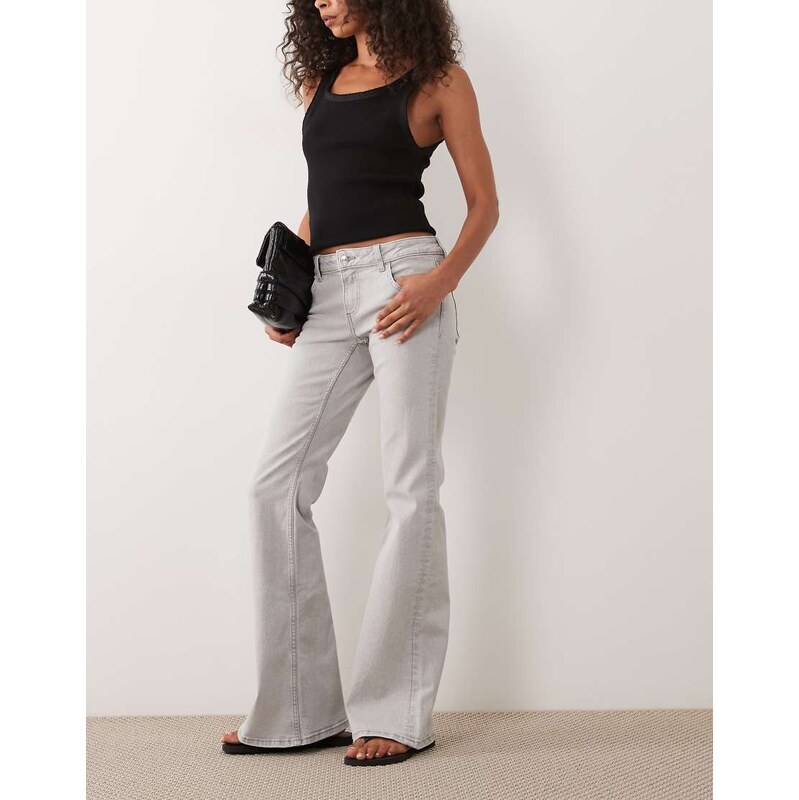 Mango Teen flared jean in light grey