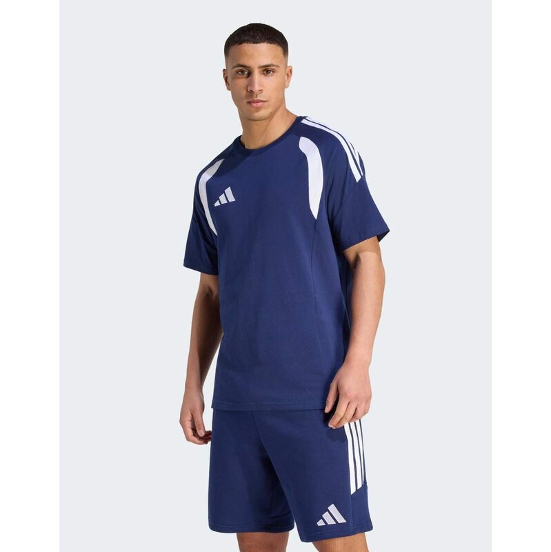 adidas performance Tiro26 league tee in team navy blue 2 / white