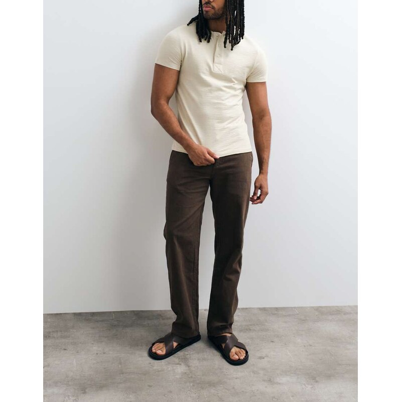 Mango relaxed trouser in brown